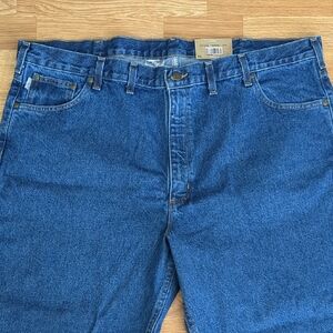 Carhartt Men's Relaxed Fit Tapered Leg Blue Jeans, Size 46 x 28, NEW nwt